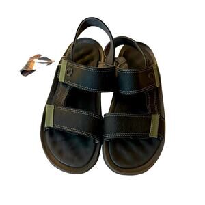 Cartago Men's Gray & Black Santo Eco Friendly Velcro Strap Sandals, size 12